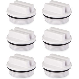 Winter Plug Pool 1.8 Inch (Set of 6) - Frost Protection Thread Connection for Inlet Nozzles, Skimmer & Return Pipes | Pool Winter Plug Nozzle with Rubber Seal | Winter Cap Set Against Frost Damage