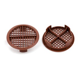 25 Number Brown Plastic Round Push in Soffit Roof Vent Eaves Fascia Airflow Ventilator 70mm 23/4" Dia