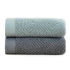 Cawtiuly Bathroom Hand Towels Set of 2, Super Soft 100%