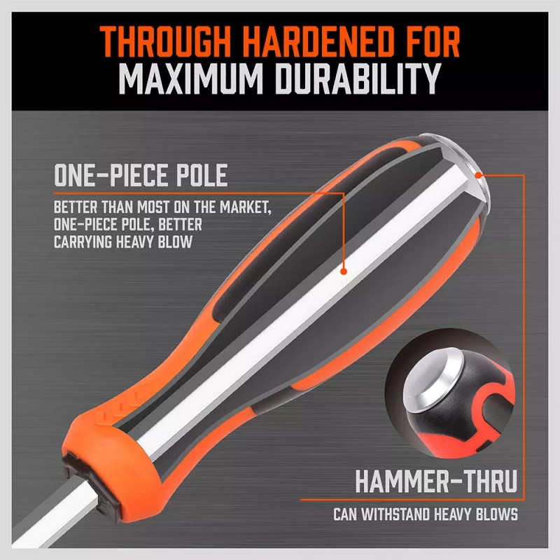 HORUSDY 44PCS Mangetic Screwdriver Set Go-Thru Steel Blades High Torque