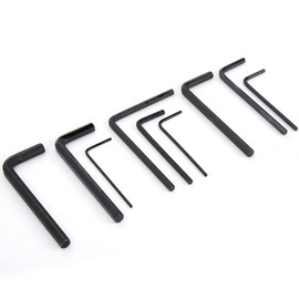 9Pcs Guitar Allen Wrench, Universal Guitar Neck Bridge Tuner Hex Wrench Set 1.5 2.0 2.5 3.0 4.0 5.0mm 1/20in 1/8in 3/16in