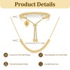 HXNIBATSAR Stainless Steel Gold & Silver Jewelry Set,Snake Chain Necklace