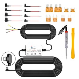 Diamond Lark Dash Cam Hardwire Kit, Converts 12V-24V to 5V Type C USB Hardwire Kit for Dash Camera, Supports 24-Hour Parking Monitoring for Car DashCam (14.7FT)