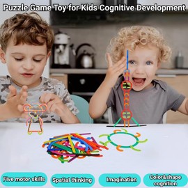 Zilynhom Trunk Toys for Children Aged 3+ Creative Building Stick Toy DIY