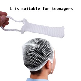 DeaHea 3 Pack Head Elastic Dressing Retainer Tubular Medical Mesh Cover Cap with Chin Strap Protector Keeper for Head Injury Bandage Gauze Emergency First Aid (L)
