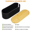 CRROEL Cable management box, cable organiser box with bamboo lid