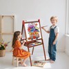 Kids Easel Kids Wooden Easel with Paper Roll - Adjustable