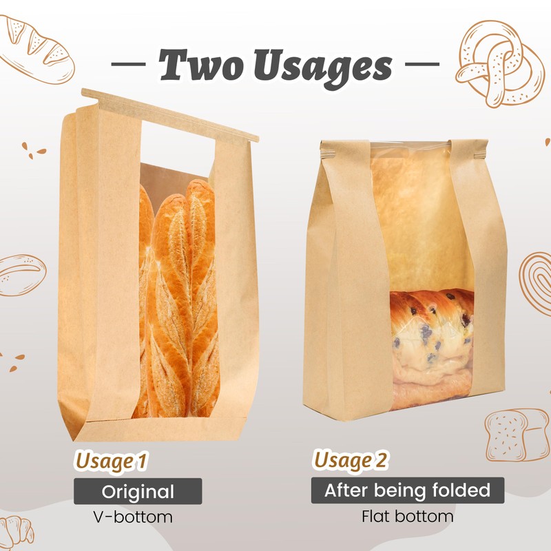 NPLUX 50 Pack Sourdough Bread Bags for Homemade Bread with