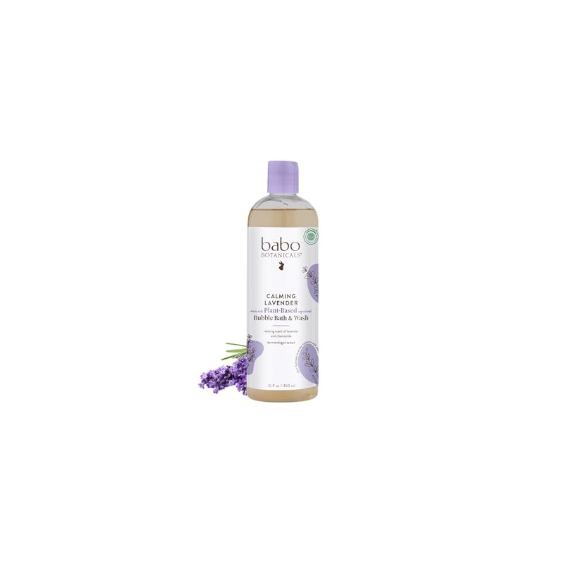 Babo Botanicals 3 In 1 Bubble Bath Shampoo Wash, Lavender