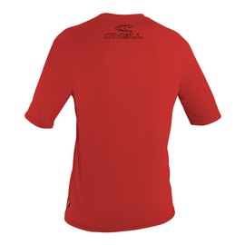 O'Neill UV Sun Protection Youth Basic Skins Short Sleeve Tee Rashguard (Red, 14)