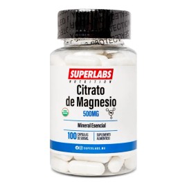 2 Pack Superlabs Citrato De Magnesio 500mg 100 Caps Sabor Sin Sabor