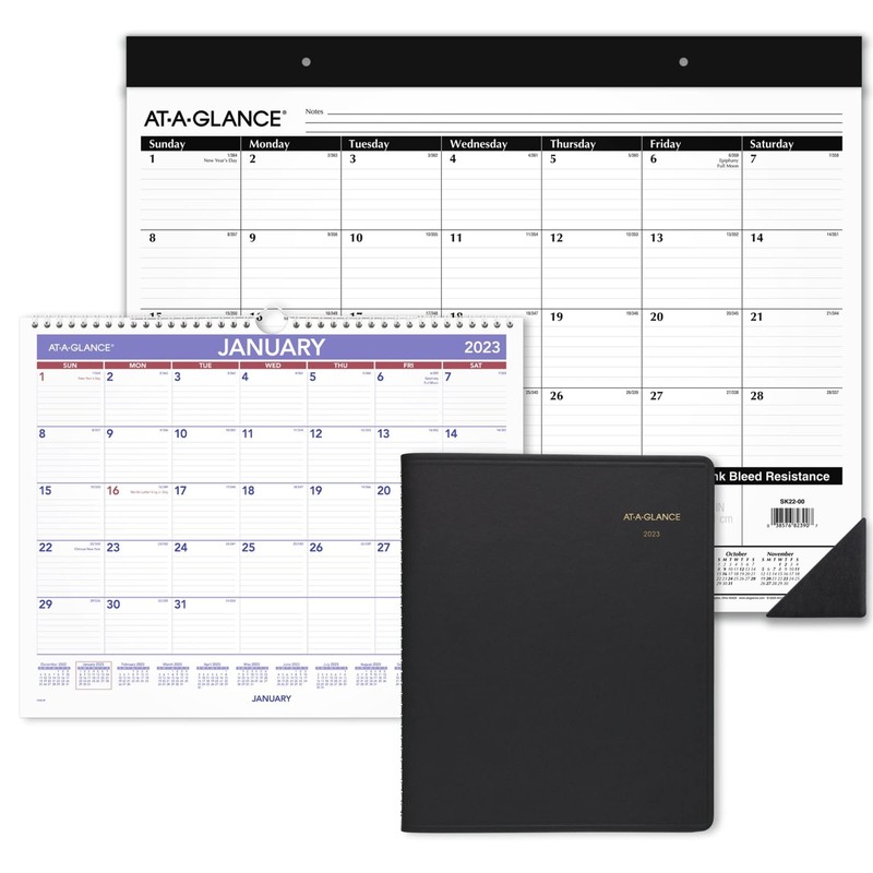 2019, Planning Notebook by AT-A-GLANCE, Undated, 8-1/2" x 11", Large,