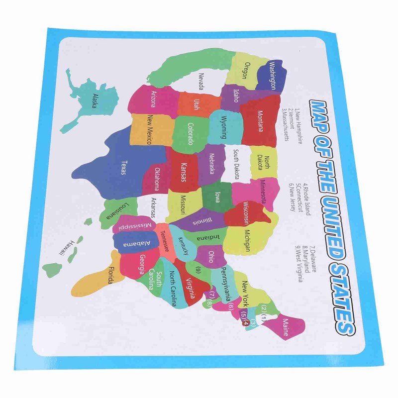 10pcs United States Map Easy to Read USA Ideal Wall