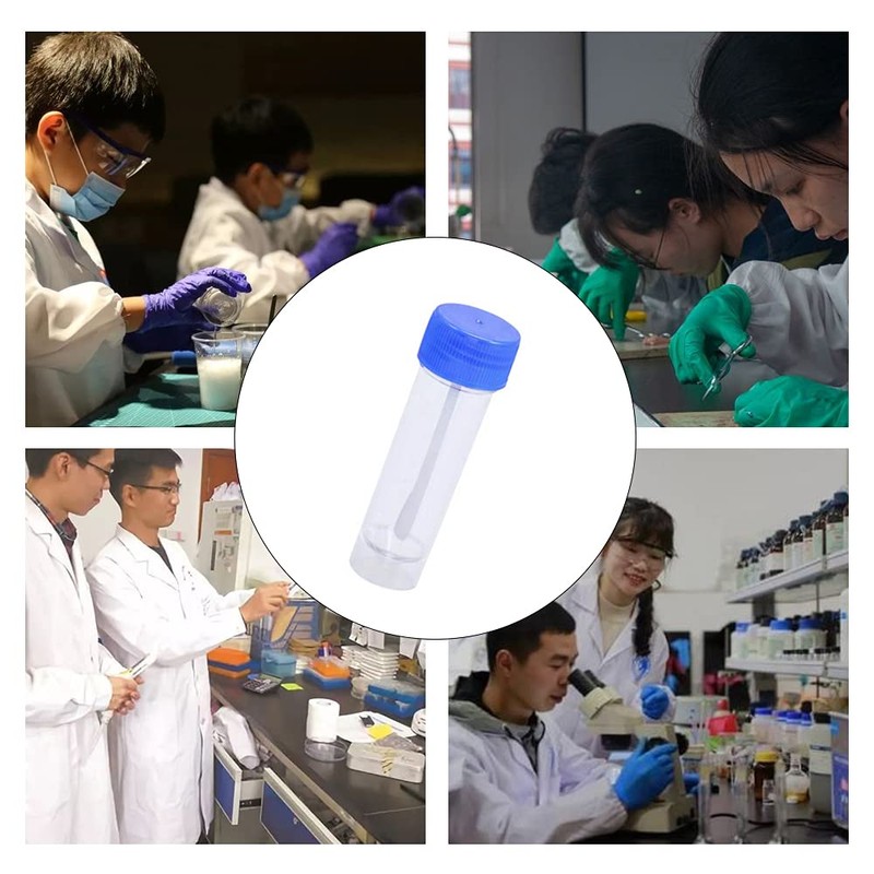 10 Pcs 25-30ml Stool Containers Sample Plastic Specimen Cup with