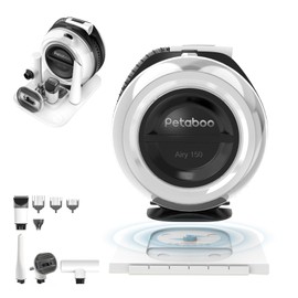 petaboo Cordless Dog Grooming Vacuum, Pet Grooming Kit with Clippers Nail Grinder 5 Pet Grooming Tools,2.2L Dust Cup,Low Noise,Dog Vacuum for Shedding Grooming for Home Outdoor Car