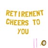 Meowoo Cheers to Retirement Banner, Massive 7.7 Inch Glittery Gold