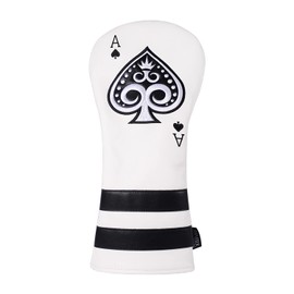 SHABIER Poker Ace Golf Wood Headcover Golf Driver/Fairway Woods/Hybrid Rescue Headcover (One Set (Driver+FW+HY))