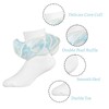 WBZOTSS 3 Pairs Toddler Ruffle Socks Cute Pearls Lace Double