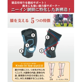 Bonbone Knee Supporter M.ACLest Black Left L