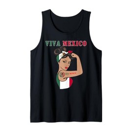 Viva Mexico Shirt Women Girls Mexican Independence Day Tank Top