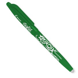 Pilot Frixion Heat/Friction Erasable Rollerball Pen FR7 - Medium Line 0.7mm Tip Nib - Wallet Pack of 6 - Green