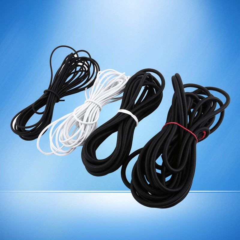 5mm 10mm Black Strong Elastic Bungee Rope Shock Cord Tie