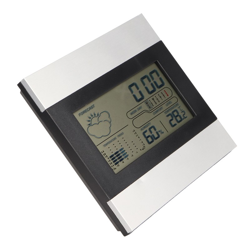 Digital Weather Clock Temperature and Humidity Display Aluminum Shell Digital