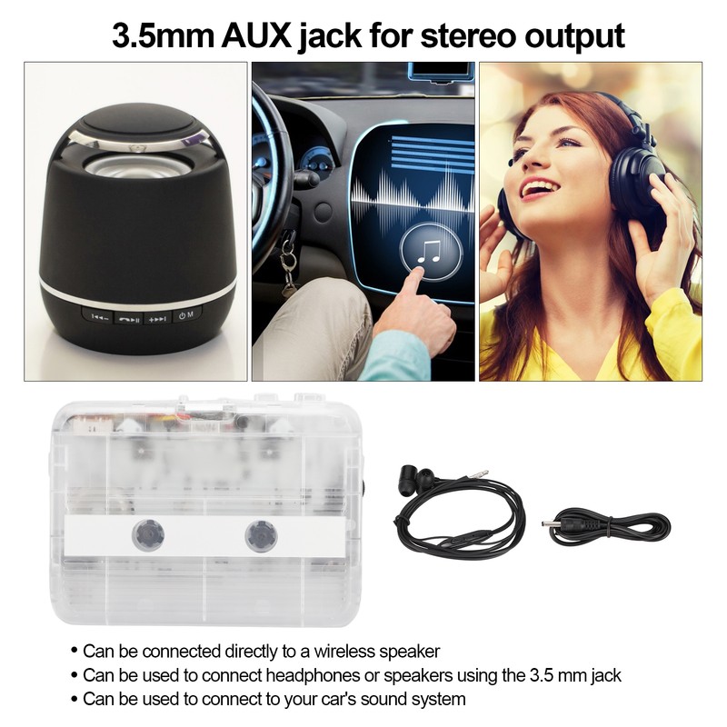 FM Radio Cassette Player Classic Style Multifunction Bluetooth 5.0 Portable