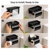 Toilet Paper Holder for Bathroom - Self-Adhesive Ventilated Wall Mount
