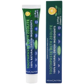 Zeolite Toothpaste | 2.5 fl oz - 75 ml | Fluor-Free | 100% Natural Origin Ingredients | 15% Natural Mineral Zeolite | Heiltropfen®