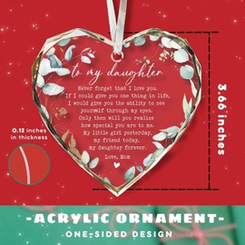 Daughter Christmas Ornaments 2025 - Daughter Ornament - Daughter Gifts from Mom, Gifts for Daughter, Glass Daughter Ornament 2025