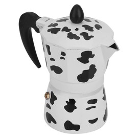 Cafetera de Aluminio, Cafetera, Col Rafe de Vaca Lechera, Cafetera Segura y Cómoda de Usar para Cafetería Casera (3 Tazas de Vaca (3 tazas de color vaca 150ML)