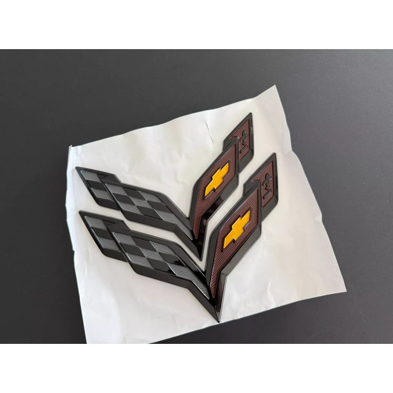 GM For 2014-2019 Corvette C7 Black Front & Rear Set