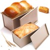DUBUOZA Non-Stick Bread Toast Mould with Lid 2 Pieces Toast
