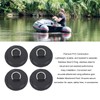 4PCS D Ring Patch PVC Round Shape Strong Stainless Steel