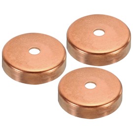 PATIKIL 3 Pieces 35 mm Copper End Cap Pipe Fitting Welding Plugs for Water Pipe Clean HVAC Cooling System