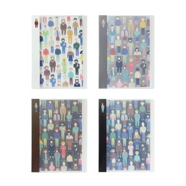 Emartbuy Pack of 4 Social Phobia A4 Document Holder 20 Pages - Assorted Colours