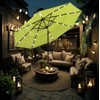 BELLA LEAF 9ft 3 Tiers LED Lights Patio Umbrella with