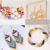 Soeoy 4000 Pcs Transparent White Glass Bugle Beads, 2 x