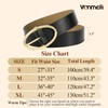 VONMELLI Womens Leather Belt for Jean Pant, Black Waist Ladies