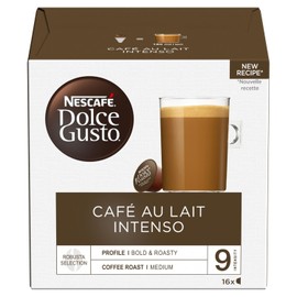 NESCAFE Dolce Gusto Café Au Lait Intenso Coffee Pods, 16 Capsules (48 Servings, Pack of 3, Total 48 Capsules)