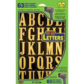 Hy-Ko Packaged Numbers & Letters, DIY Address Number Stickers for Deliveries and Navigation, Self-Adhesive House Decals for Siding, Door, Mailboxes