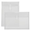 BAZIC Products Plastic Envelopes with String Closure, Clear Poly Envelopes