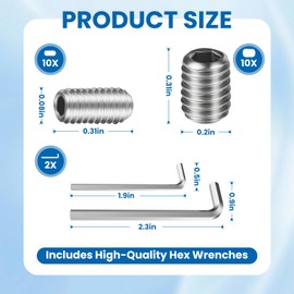 NBPLUS 10 Packs W11366418 Refrigerator Freezer Door Handle Mounting Set Screw Fridge Door Screw -Includes Mounting Wrench