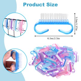 320 Pcs Handle Grip Nail Brush for Toes and Nails Cleaner, Pedicure Scrubbing tool kit for Men and Women