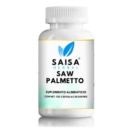 Saw Palmetto 120 Cápsulas | Salud Prostática, Apoyo Urinario y Vitalidad Masculina | Saisa Herbal