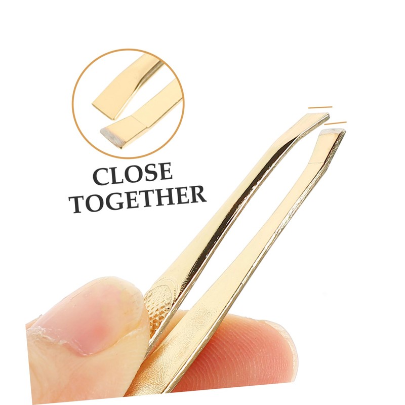 TOVINANNA 2pcs Durable Eyebrow Clip Ergonomic Tweezers Kit for Precision
