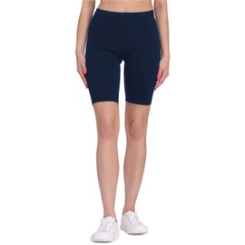 Bellivalini Women's Short Viscose Leggings, BLV50-149 - dark blue, size: xl