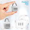3 Digit Combination Padlock, 4mm Shackle Dia, Resettable Lock Zinc