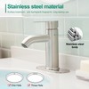 VOTON Brushed Nickel Bathroom Sink Faucet, Single Handle Stainless Steel